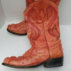 Quarter Horse Western Ranch Rodeo Boots Cowboy Crocodile Stitched 26.5 7.5